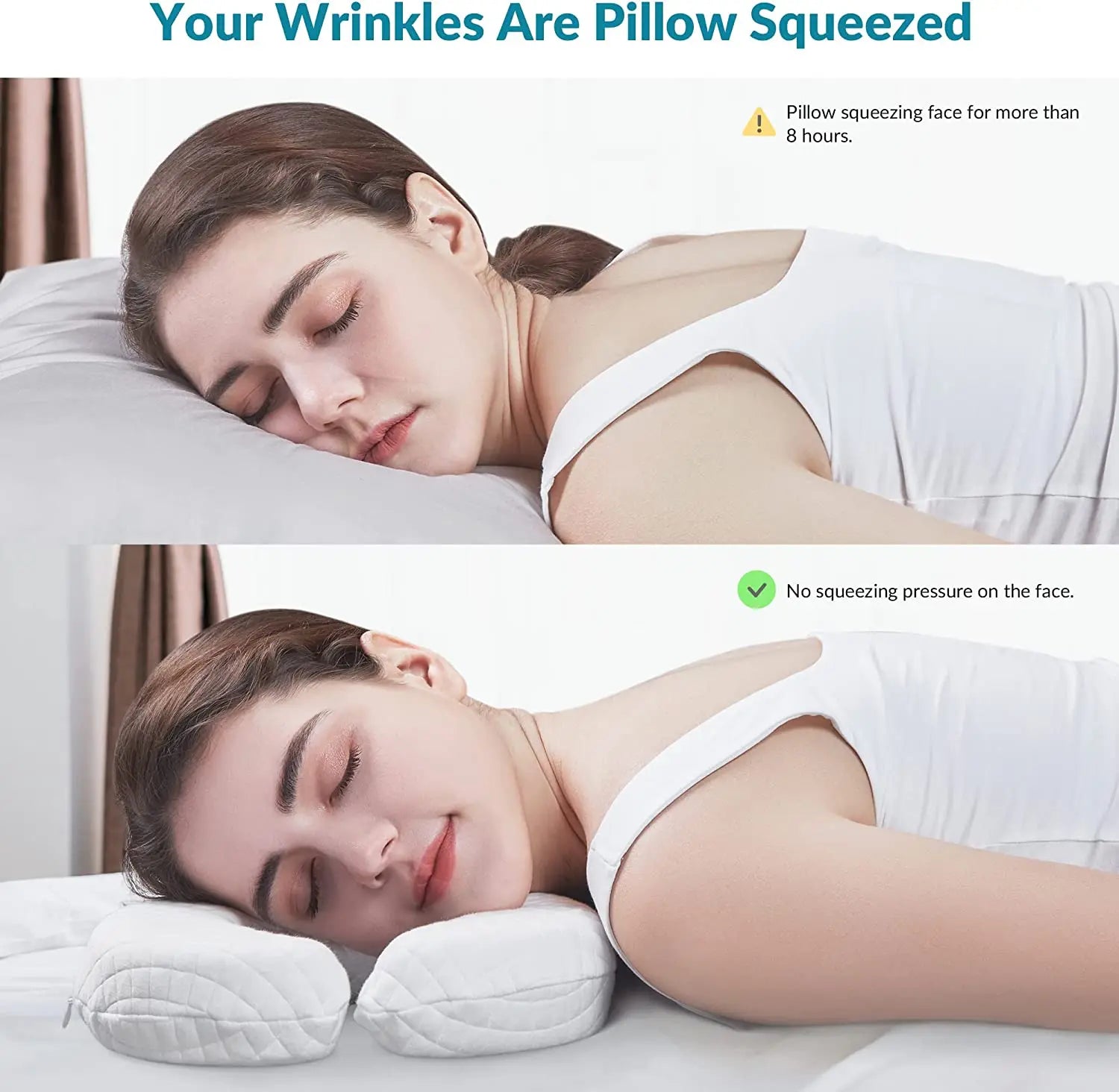 Memory Foam Face Relaxed Wrinkle Prevention Anti Aging Anti Wrinkle Beauty Bed Pillow ShopOnlyDeal