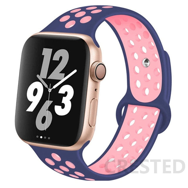 Strap For Apple Watch band 44mm 40mm 45mm 41mm 38mm 42mm 44 45 40 mm Silicone Sport bracelet iWatch Series Ultra 8 SE 7 6 5 4 3 ShopOnlyDeal