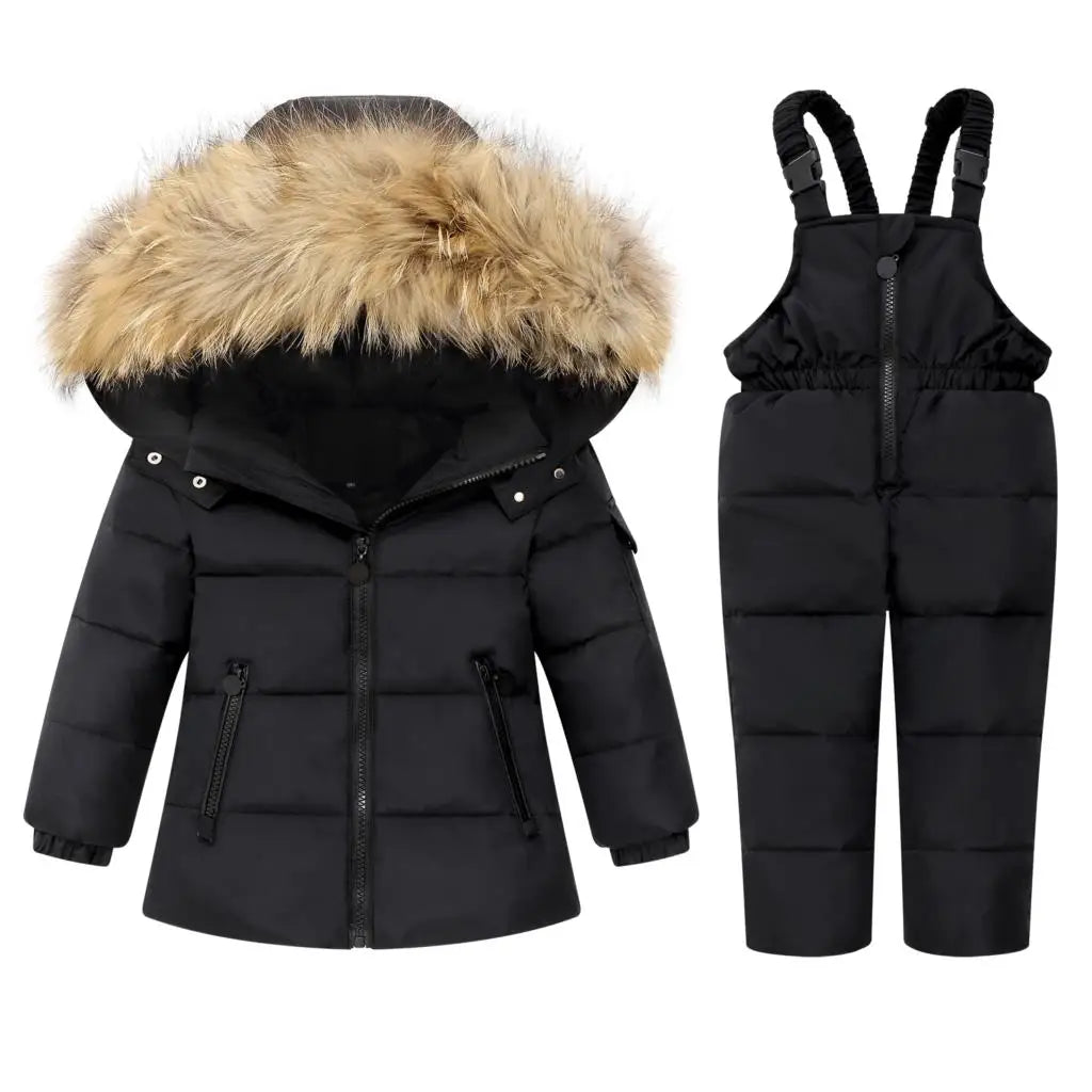 2024 Winter Children Clothing Set -30 Degree Down Jacket For Girls Baby Boy Jumpsuit Kids Overalls Boys Outerwear Coat ShopOnlyDeal