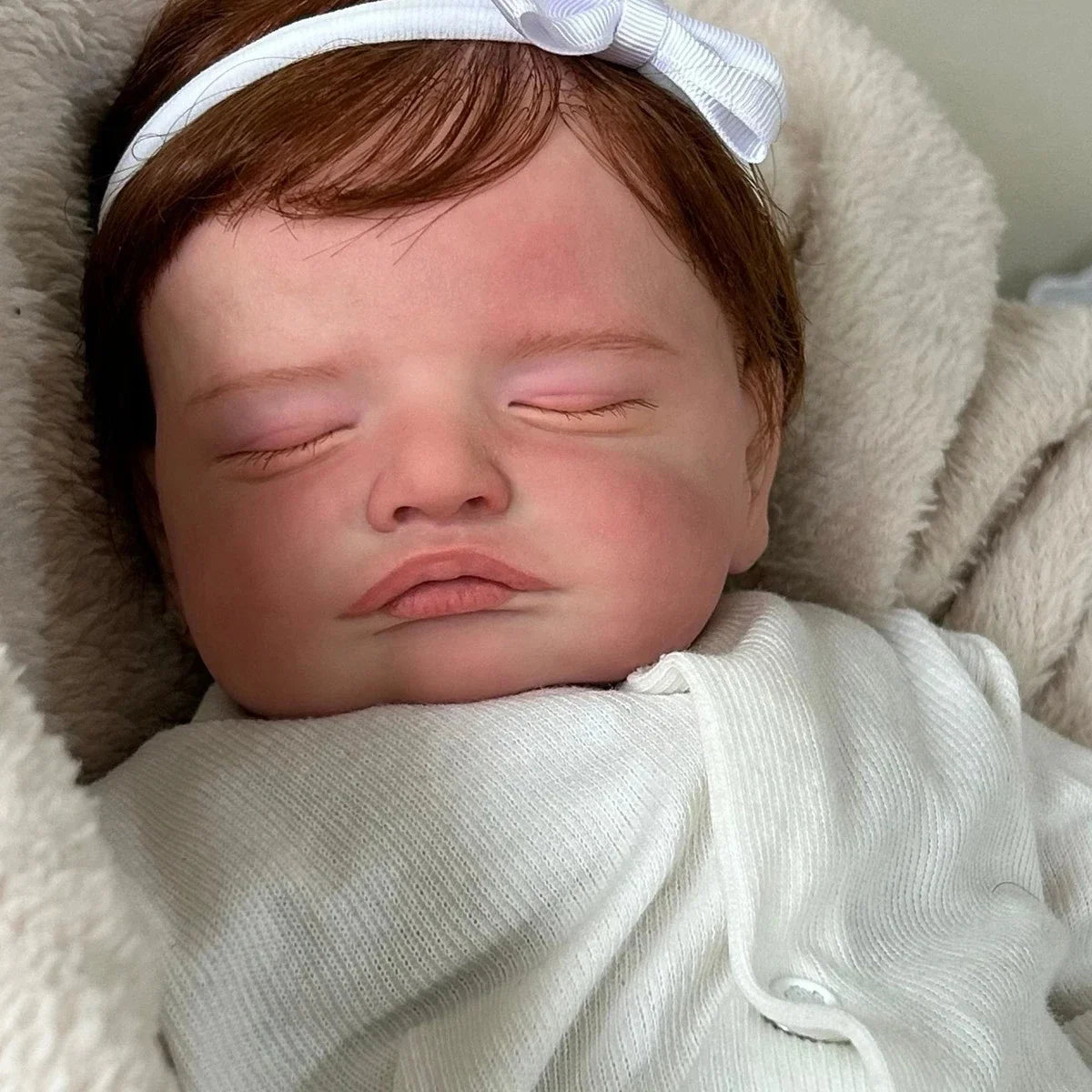 48cm Reborn Baby Doll Rosalie with Rooted Hair Eyelashes Newborn Sleeping Baby Girl Handmade Art Doll Muñecas Bebes Para Niñas ShopOnlyDeal