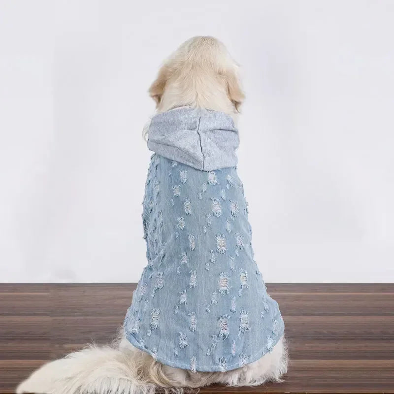 Small Big Large Dog Clothes Denim Jeans Coat Jacket Poodle Border Collie Samoyed Husky Labrador Golden Retriever Dog Clothing ShopOnlyDeal