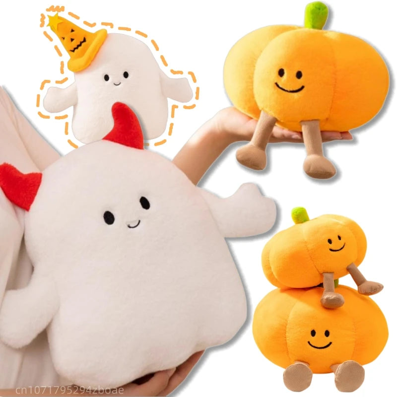 Kawaii New Creative Holiday Pumpkin Ghost Plush Doll Fun With Expression Pumpkin Plush Toy For Boys And Girls Halloween Gifts ShopOnlyDeal