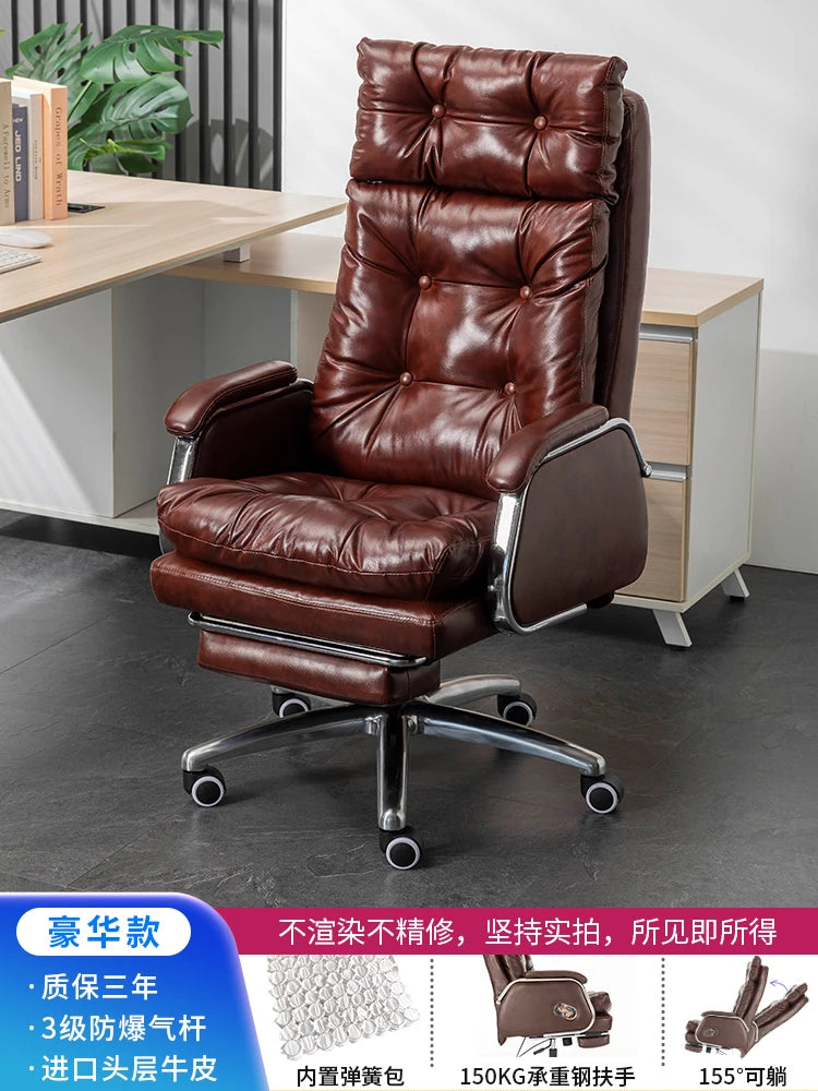 Leather Vanity Office Chair | Portable Modern Makeup Throne | Luxury Conference Office Chair | Comfortable Mobilya Home Furniture ShopOnlyDeal