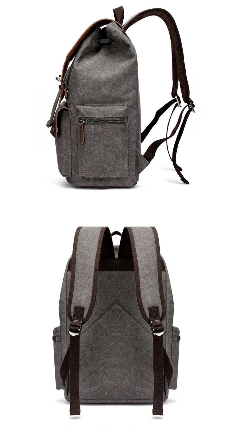 Men's Vintage Canvas Backpack | Large Capacity School Bag and Travel Laptop Backpack | Durable and Stylish Men's Bag for All Occasions ShopOnlyDeal