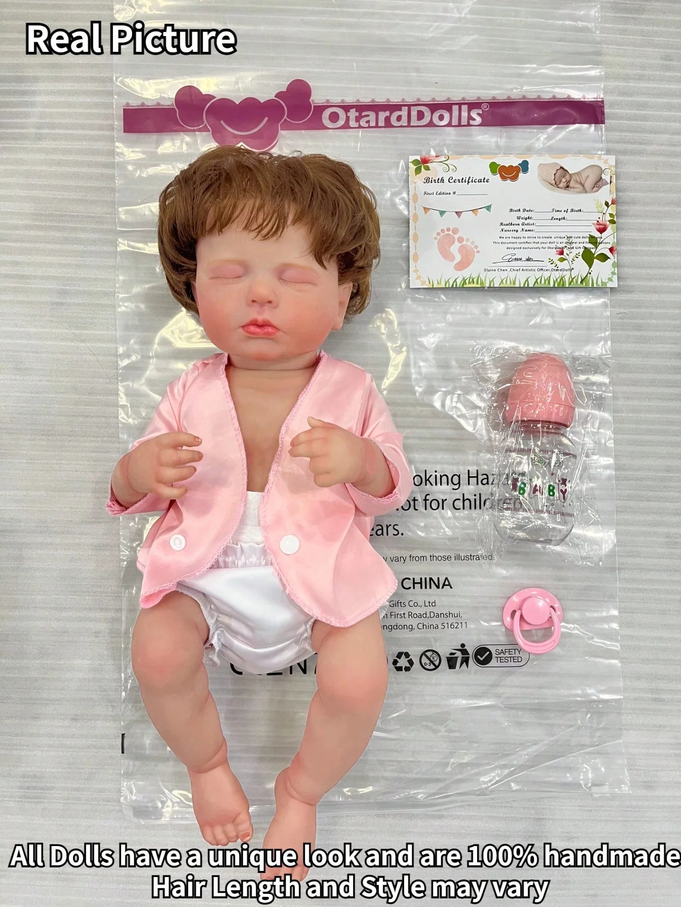 49 cm Full Soft Vinyl Awake Loulou Reborn Girls Handmade Bebe Lifelike Newborn Baby Dolls With One White Blanket ShopOnlyDeal