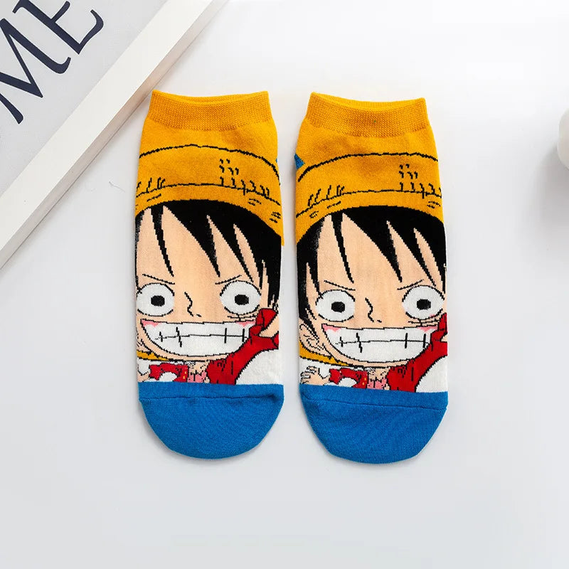 Anime One Piece Luffy Chopper Short Socks | Happy Women Students Cotton Socks | Cartoon Colorful Thin Socks | Creative Ladies Spring ShopOnlyDeal