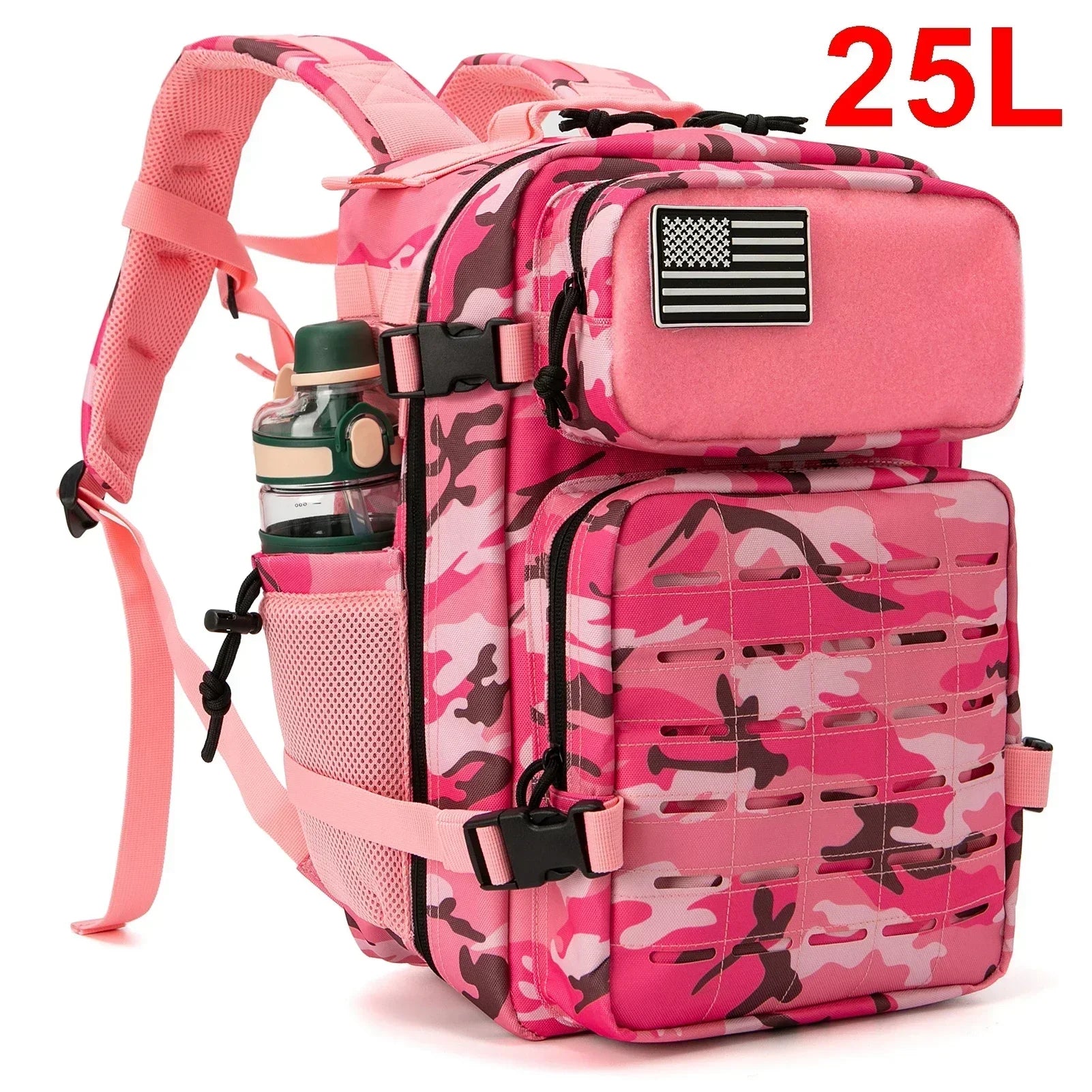 25L/45L Military Tactical Backpack for Women/men Army Laser Cut Molle Daypack School Bag Gym Rucksack with Dual Cup Holder ShopOnlyDeal