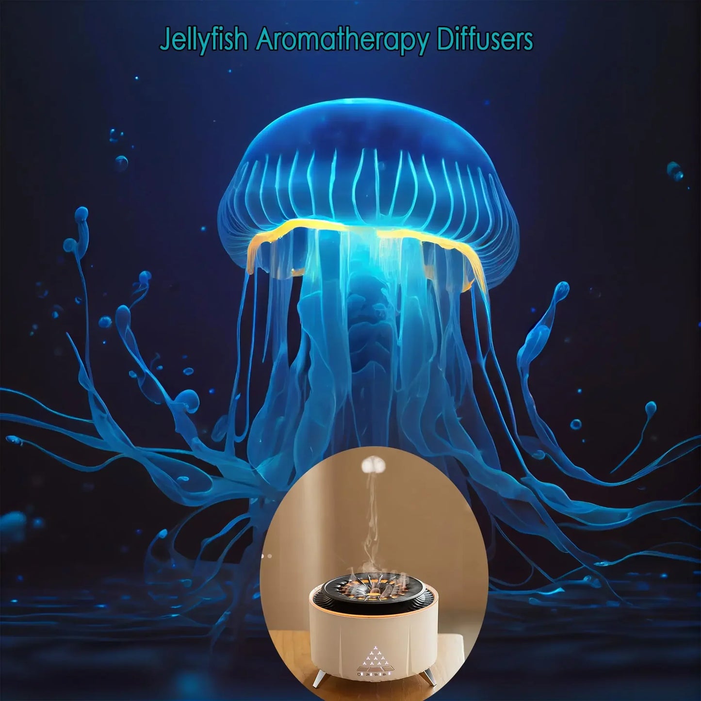 Diffusers for Essential Oils Large Room Cool-Looking Jellyfish Mist 350ml Aromatherapy Diffuser for Home Bedroom Dropshipping ShopOnlyDeal