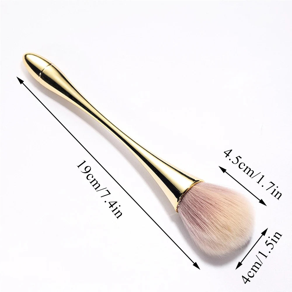 Nail Dust Clean Brush Blusher Loose Powder Makeup Brush Soft Nail Art Brush Long Handle Brush Gel Polish Dust Cleaning Brushes ShopOnlyDeal