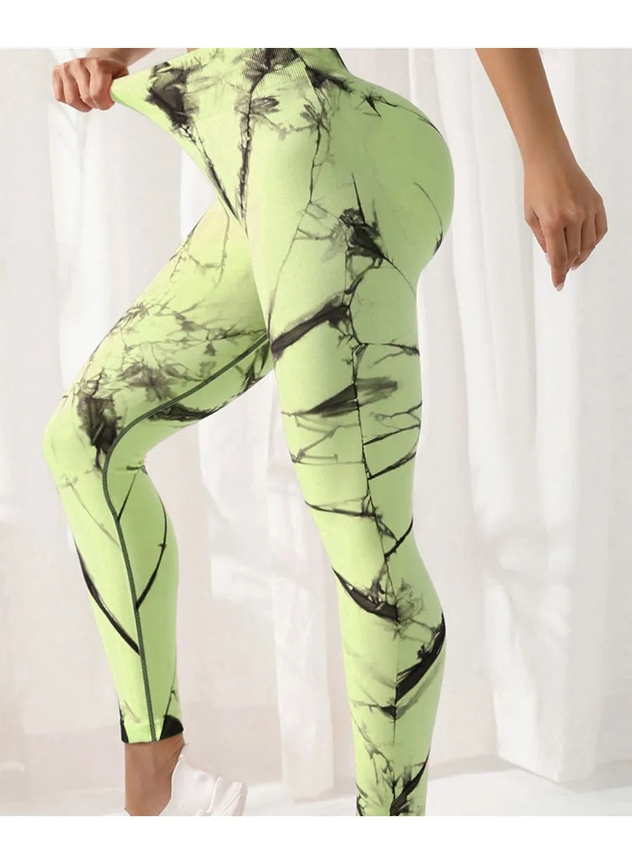 New 3D Print Tie Dye Sports Pants | Women Seamless Leggings | High Waist Fitness Push Up Leggings | Gym Clothing Workout Tights ShopOnlyDeal