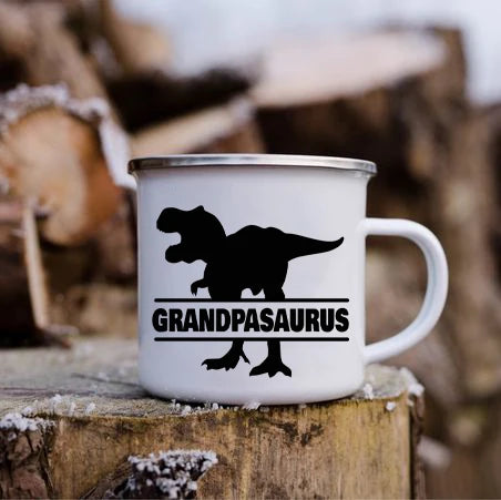 Promoted to Grandpa Mug | Grandfather Coffee Mugs for Pregnancy Announcement | New Baby Family Enamel Cup | Surprise Gift for Grandad ShopOnlyDeal