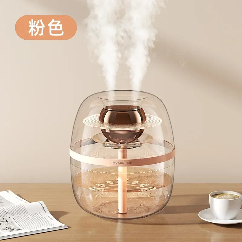 New 2L Double Spray Humidifier | Home Mute Transparent Spray Fog with Night Light | USB Large Capacity Humidifier for Bedroom Office ShopOnlyDeal