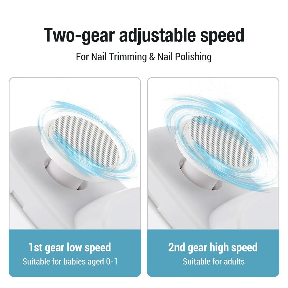 Electric Nail Clipper Grinding and Polishing 2 in 1 Multifunctional Portable Automatic Nail Grinder Electric Manicure Tool ShopOnlyDeal