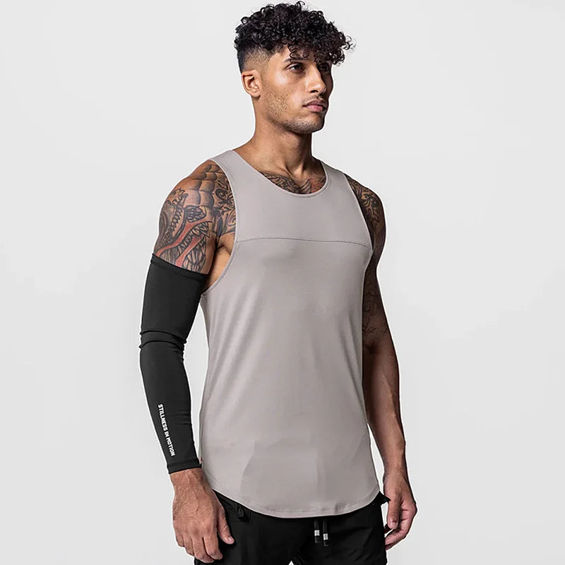 Men's Summer Quick Dry Workout Tank Top | Sleeveless Sportswear Shirt | Stringer Gym Clothing | Bodybuilding Singlets | Fitness Vest ShopOnlyDeal