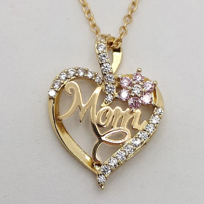 Fashion "Love Letter MOM" Flower Necklace | Heartfelt Pendant Symbolizes Your Place in My Heart | Quality Charm Gift ShopOnlyDeal