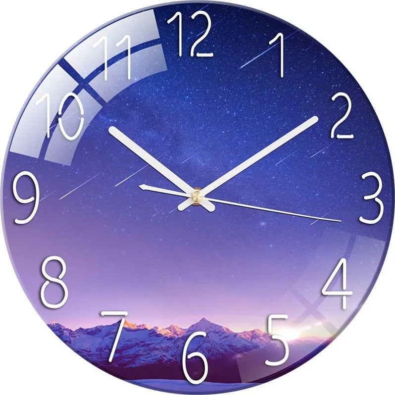 Creative European style clocks living room free perforated wall clock household silent bedroom quartz clock ShopOnlyDeal