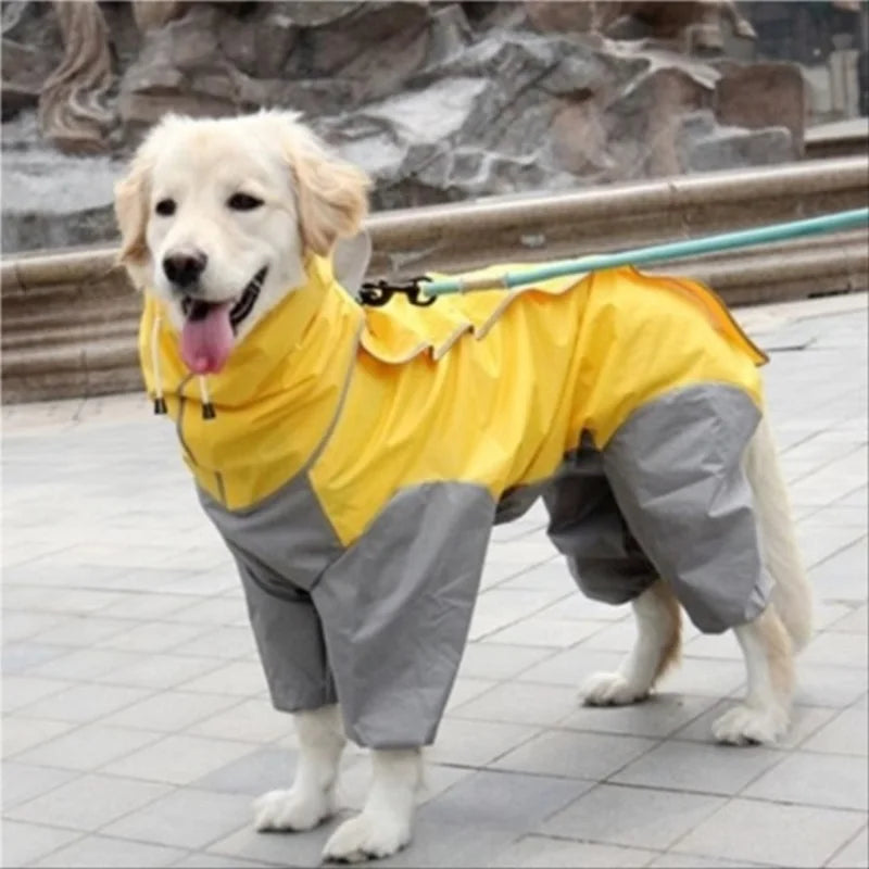 Large Dog Raincoat Clothes Puppy Medium Dog Waterproof Four Corner Hooded Jacket Poncho Pet Raincoat ShopOnlyDeal