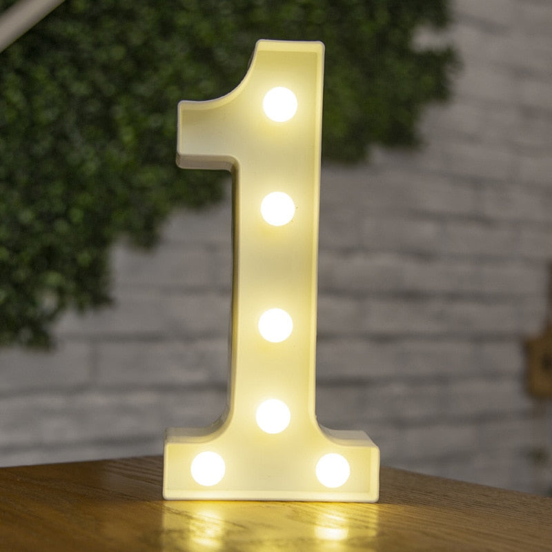 Decorative Letters Alphabet Letter LED Lights Luminous Number Lamp Decoration Battery Night Light Party Baby Bedroom Decoration ShopOnlyDeal