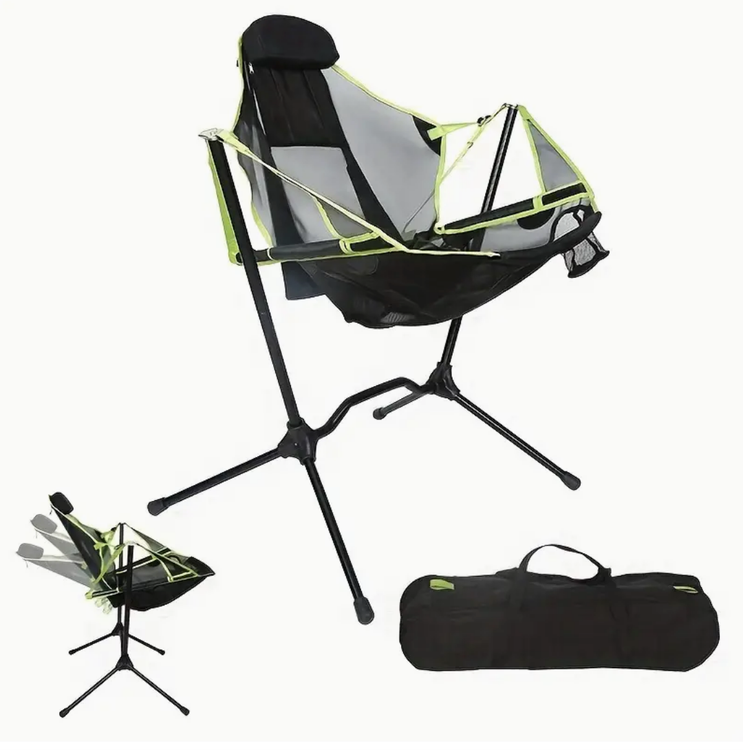 Aluminium Alloy Outdoor Chair Stargaze Recliner: Luxury Camp Chair, Camping Rocking Chair, Garden Swinging Chairs with Bag ShopOnlyDeal