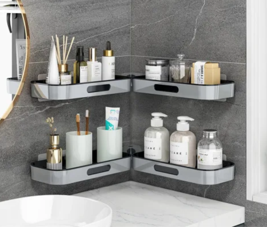 Maximize Your Bathroom Storage with This Wall-Mounted Plastic Shelf Rack! ShopOnlyDeal