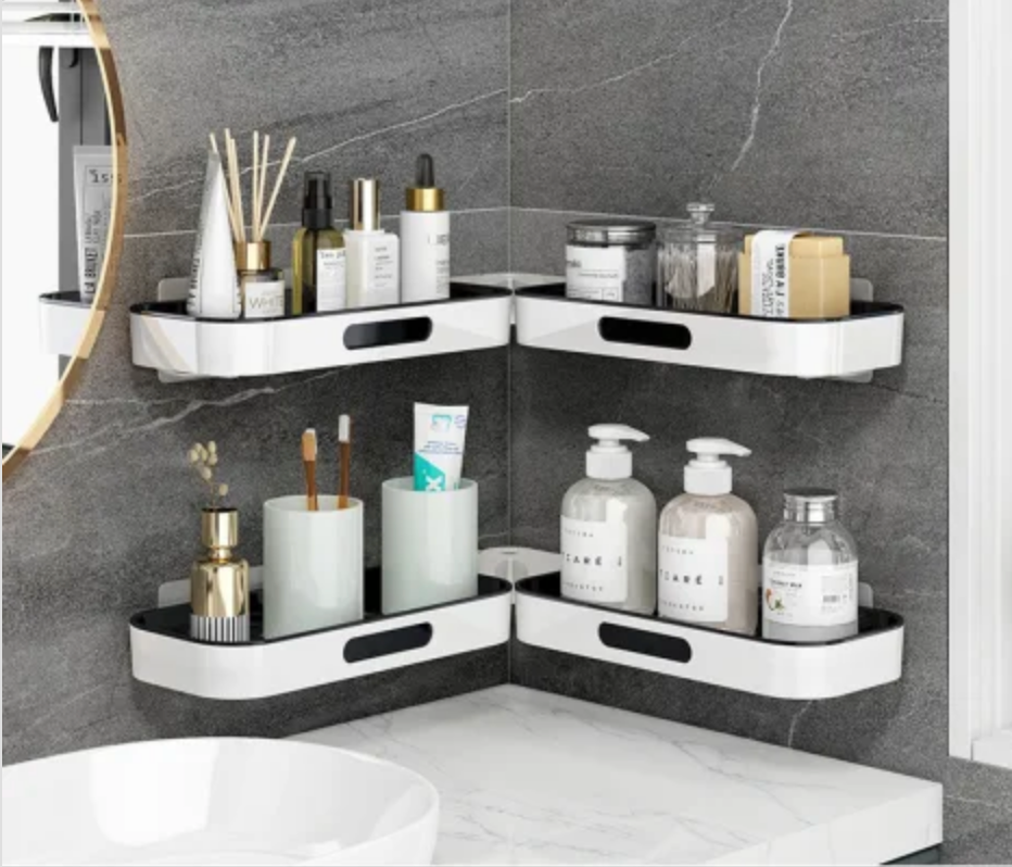 Maximize Your Bathroom Storage with This Wall-Mounted Plastic Shelf Rack! ShopOnlyDeal