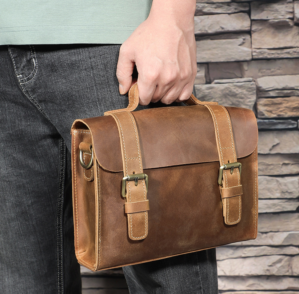 Elevate Your Style with a Genuine Leather Men's Briefcase - The Ultimate Business Companion ShopOnlyDeal