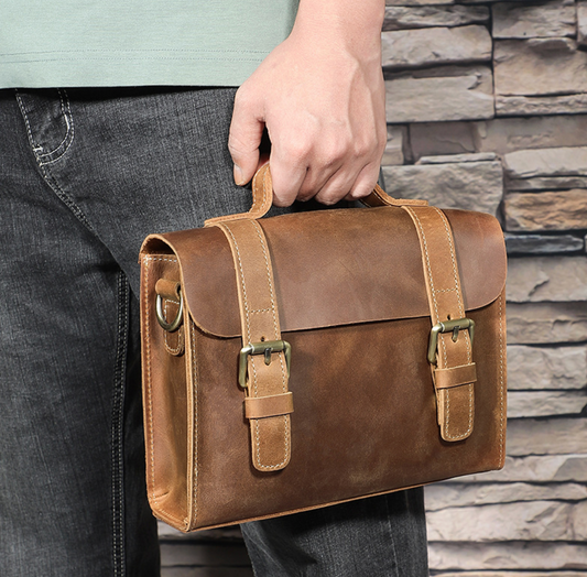 Elevate Your Style with a Genuine Leather Men's Briefcase - The Ultimate Business Companion ShopOnlyDeal