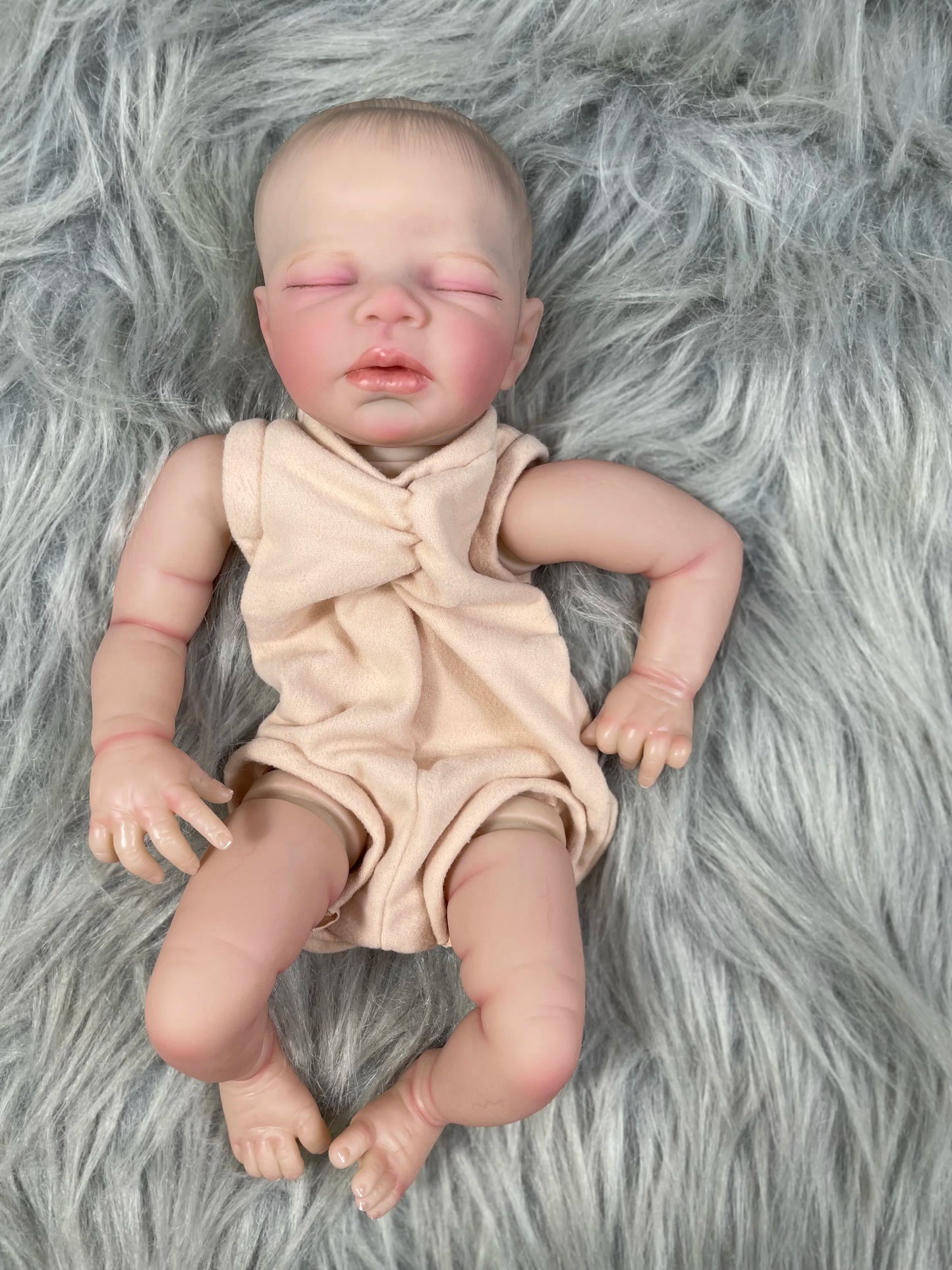 16-Inch Reborn Doll Kit "Zendric" | Unassembled Baby Doll Parts with 3D Painted Skin, Rooted Eyelashes, and Cloth Body ShopOnlyDeal