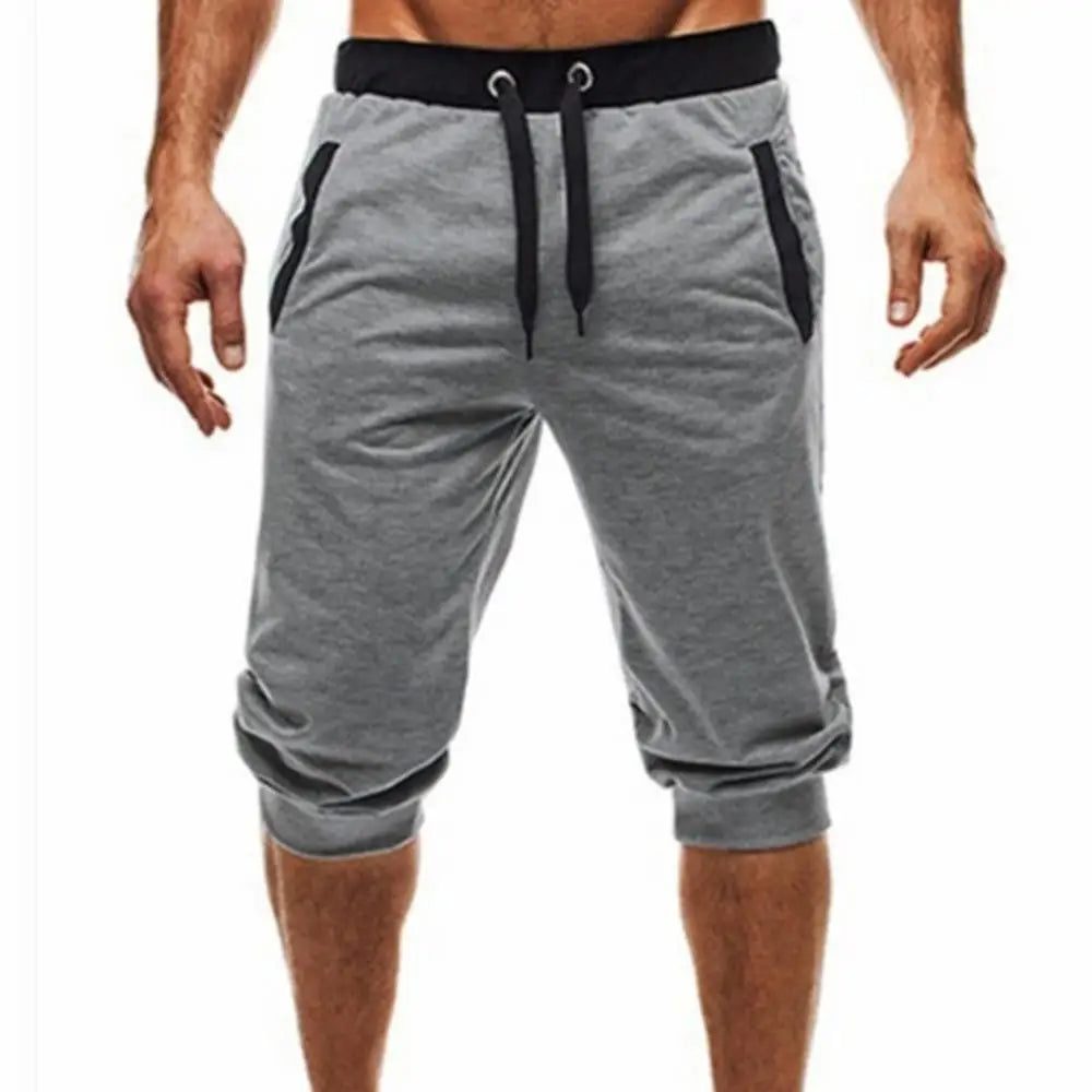 Men Pants Summer Harem Slacks Shorts Sport Sweatpants Drawstring Jogger Trousers Sportswear Slim Fit Black Jogger For Daily Work ShopOnlyDeal