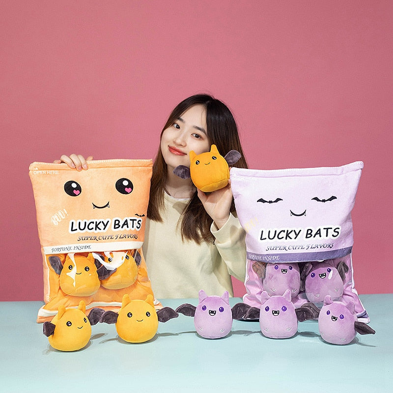 5pcs/lots Creative Bat Plush Toys Bat Snack Plush pumpkin bat doll Pillow Stuffed kawaii Dark Elf Cute Bat Toys for Children Kid ShopOnlyDeal