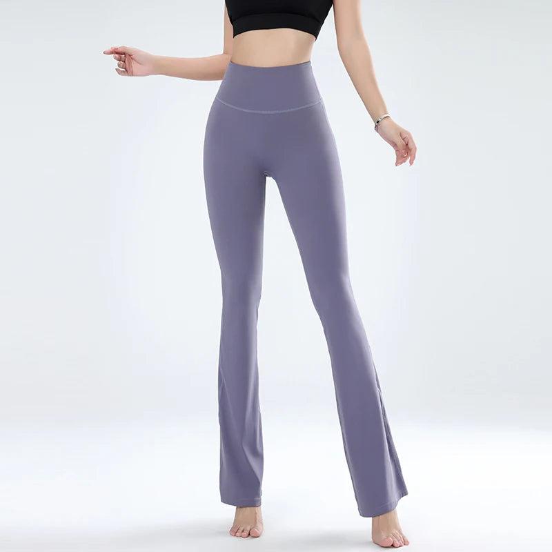 Women's leggings slim yoga pants women's high waisted wide leg pants sports bell bottoms breathable quick dry bottom ShopOnlyDeal