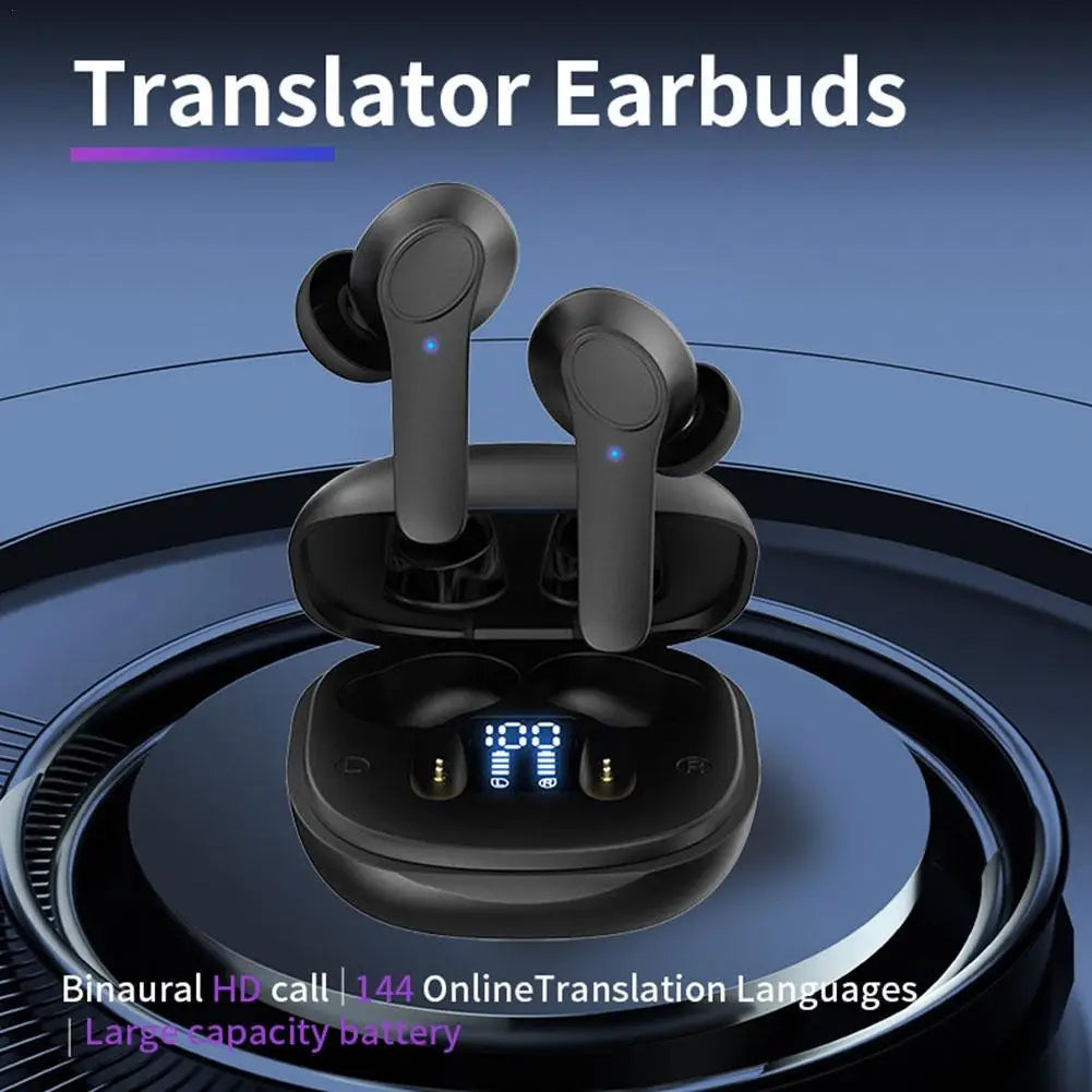 144 Languages Smart Translate Earbuds Real Time Voice Translator Support Online OffLine 4 Translation Mode 98% Accuracy ShopOnlyDeal