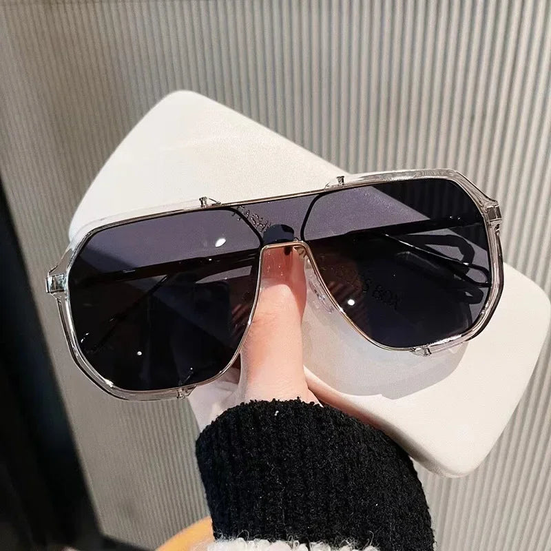 Oversized Sunglasses Women 2024 | New Unique One Piece Fashion Sunglasses for Men | UV400 Punk Glasses | Trending Female Eyewear ShopOnlyDeal