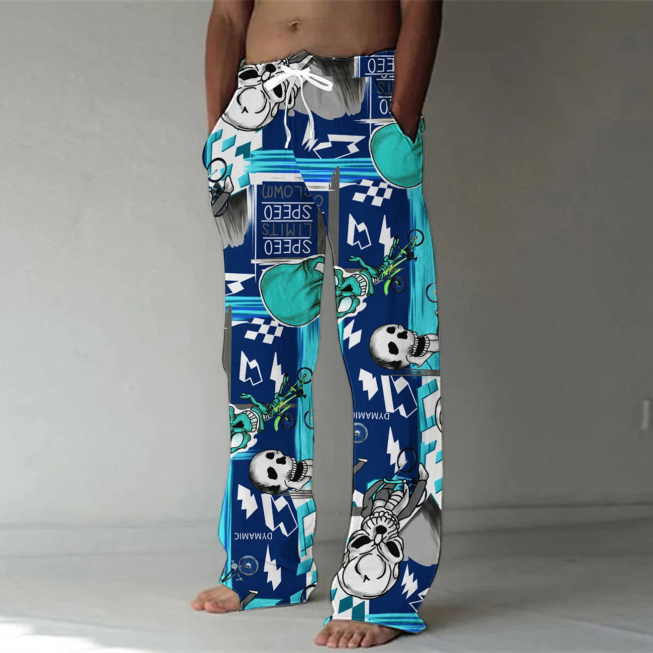 Spring/Summer 2024 Fashion 3D Digital Printing Men's Bamboo Cotton Pants | Street Hip Hop Beach Leisure Quick Dry Dance Yoga Pants ShopOnlyDeal