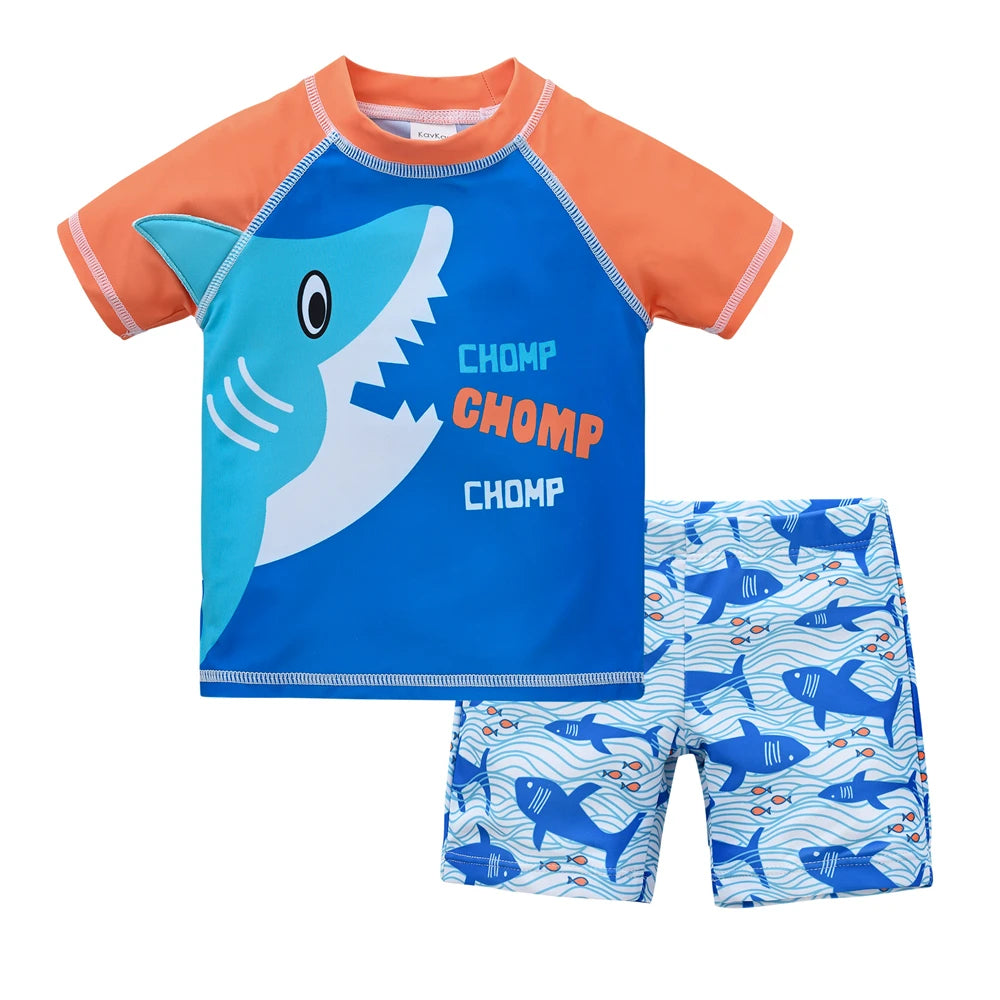 Kids Boy Swimsuit Cool Print 2 Pcs/lot 1-7 Years Summer Children Board Shorts Children Boys Swimwear Beach Surfing ShopOnlyDeal