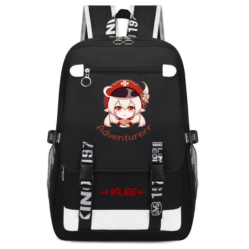 Game Genshin Impact Backpack Student School Shoulder Bag Xiao Klee Large Capacity Computer Bag Travel Backpack ShopOnlyDeal