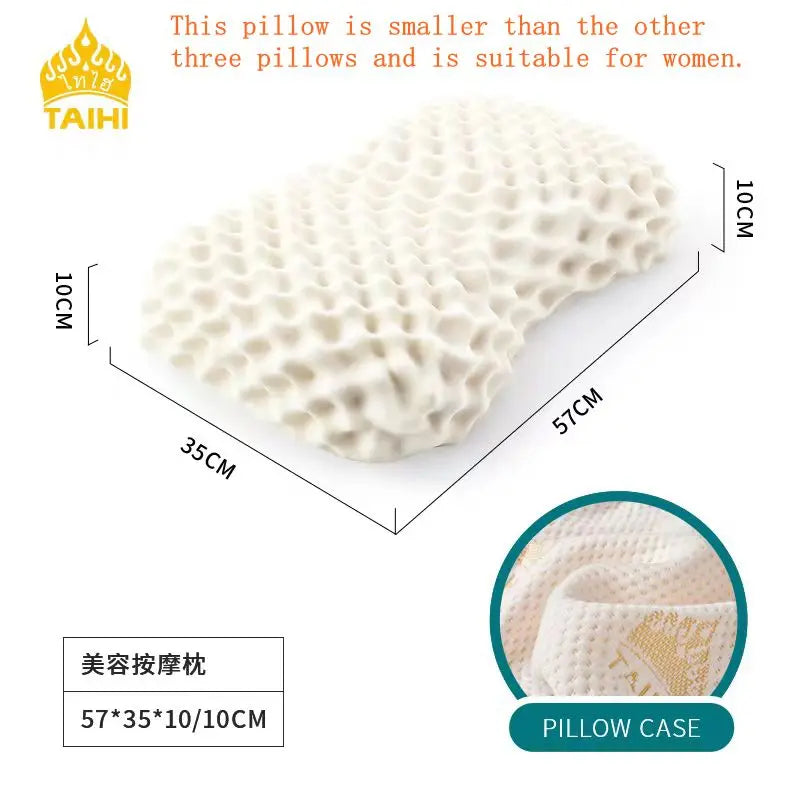 TAIHI 93% Natural latex Pillow For Neck Pain Thailand Massage Cervical Orthopedic Pillows For Sleeping Effectively Prevent Mites ShopOnlyDeal