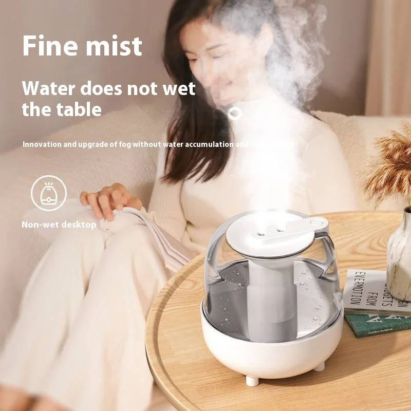 2.5L 4L Quiet Large Capacity Spray Humidifier Dual Nozzle Portable Mini Spray Humidifier Essential Oil Diffuser Air Humifier New ShopOnlyDeal