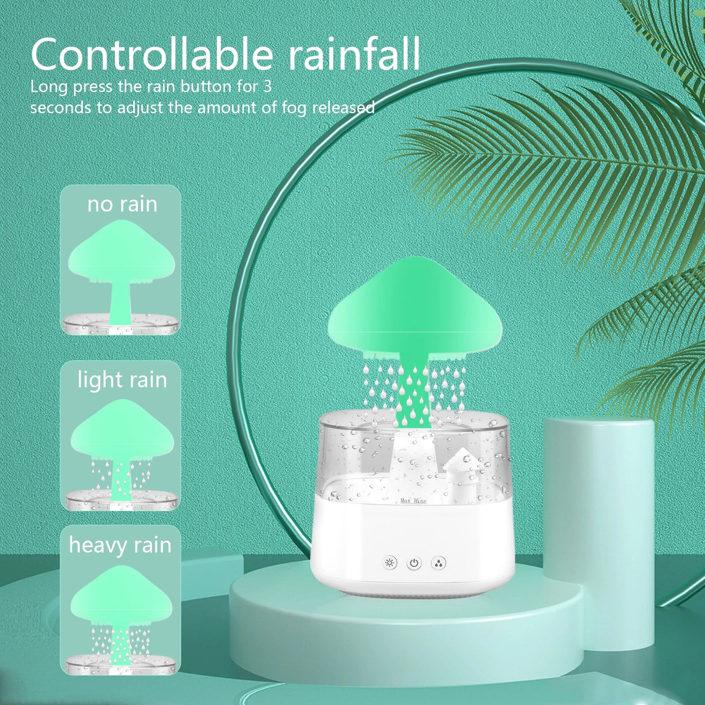 300/450ml 7 Colours Lights Cloud Rain Humidifier Raindrop Humidifier Multifunctional Aroma Diffuser Humidifier for Desk Bedside ShopOnlyDeal