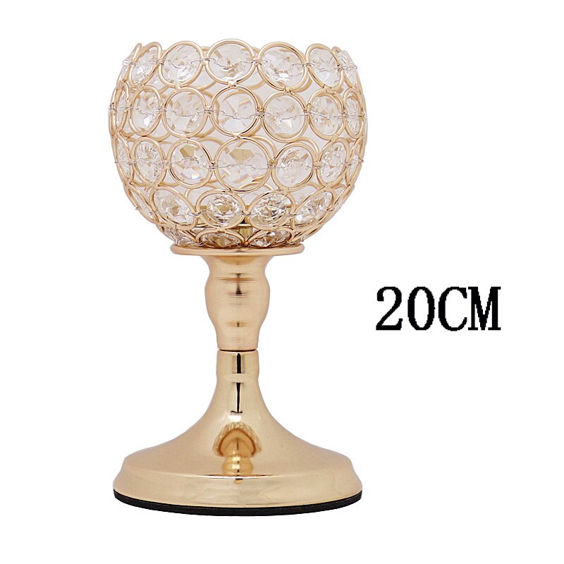 Crystal Tealight Candle Holders Metal Glass Candlesticks Wedding Table Centerpiece Party Christmas Home Decoration ShopOnlyDeal