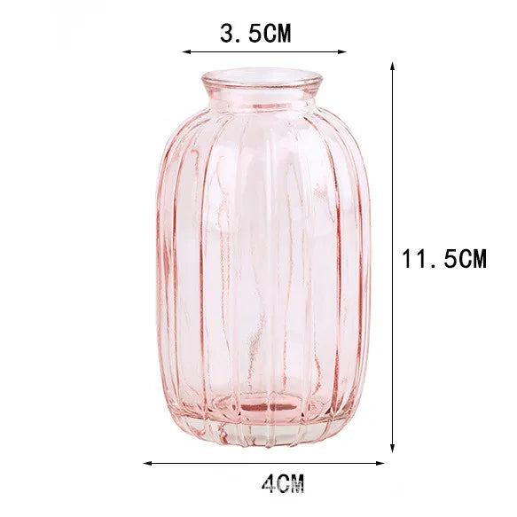 Mini Simple Stained Glass Vase Home Decoration Ornament Aromatherapy Bottle Hydroponic Flower Arrangement Glass Vase ShopOnlyDeal