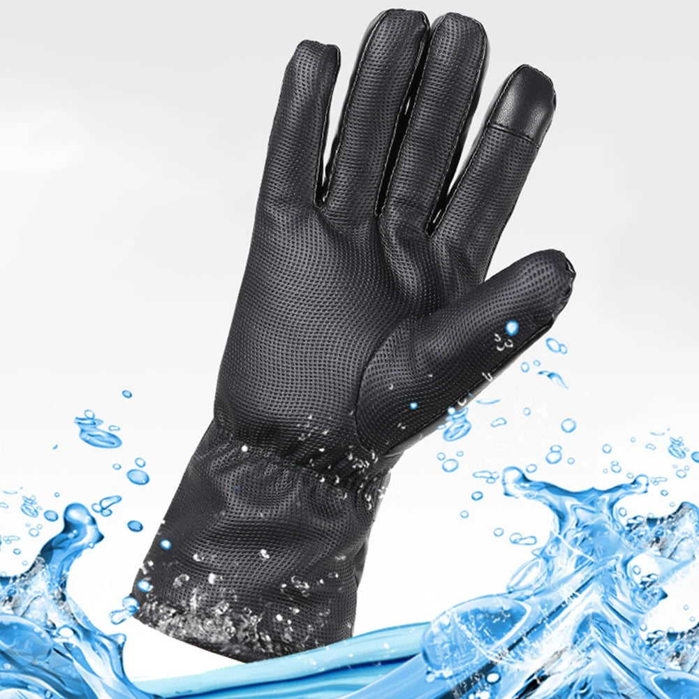 Rechargeable Heated Gloves 3 Temperature Levels Waterproof Electric Winter Gloves Hand Warmer for Outdoor Cycling Skiing Hiking ShopOnlyDeal