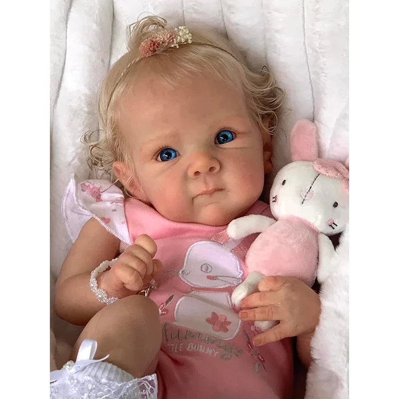 45cm Bebe Reborn Doll Bettie Cute Newborn Baby Doll Lifelike Soft Cuddly Baby Multiple Layers Paint 3D Skin with Visible Veins ShopOnlyDeal