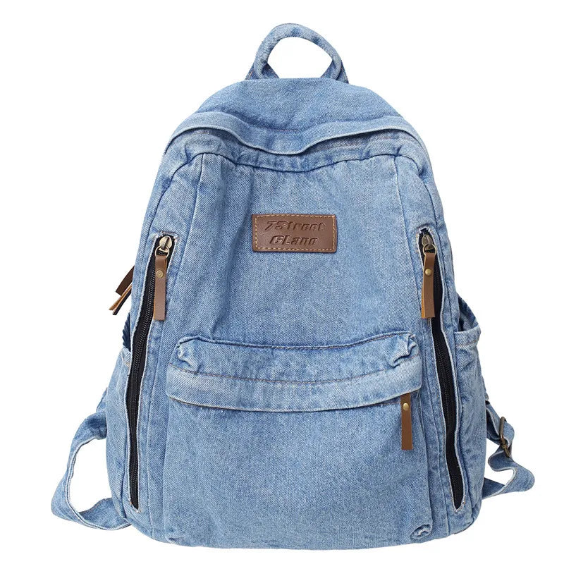 High-Quality Denim Ladies Backpacks | New Women Schoolbags | 2023 Spring Youth Laptop Backpacks | Travel Bag Mochilas De Mujer ShopOnlyDeal