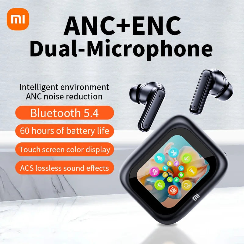 XIAOMI New Full In-Touch Screen Headphone ANC E18 Pro | Bluetooth 5.4 Noise Cancelling Earphone | Wireless In-Ear ENC Earbuds with Mic ShopOnlyDeal