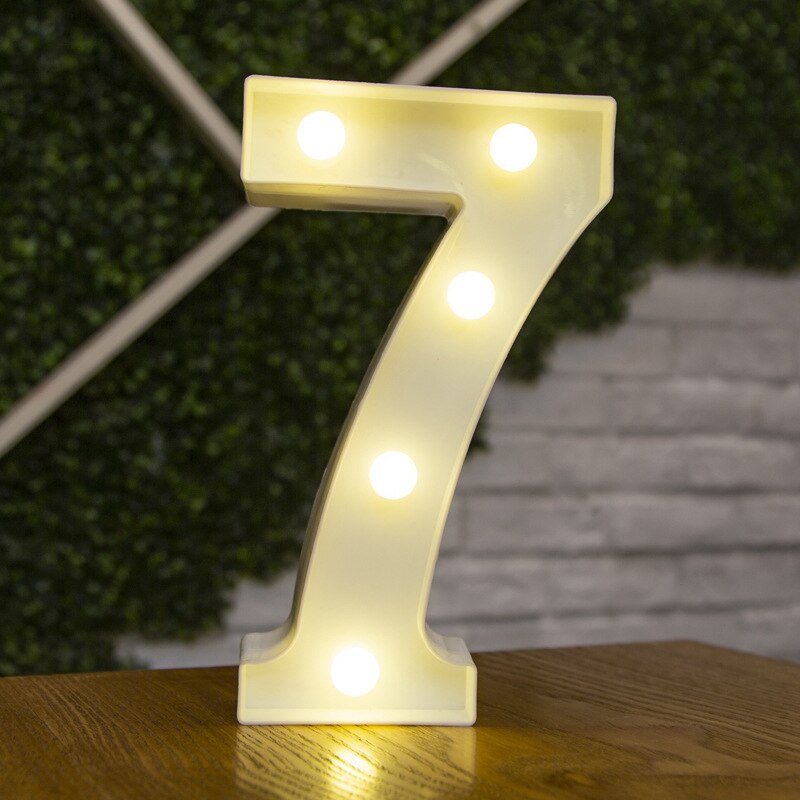 Decorative Letters Alphabet Letter LED Lights Luminous Number Lamp Decoration Battery Night Light Party Baby Bedroom Decoration ShopOnlyDeal