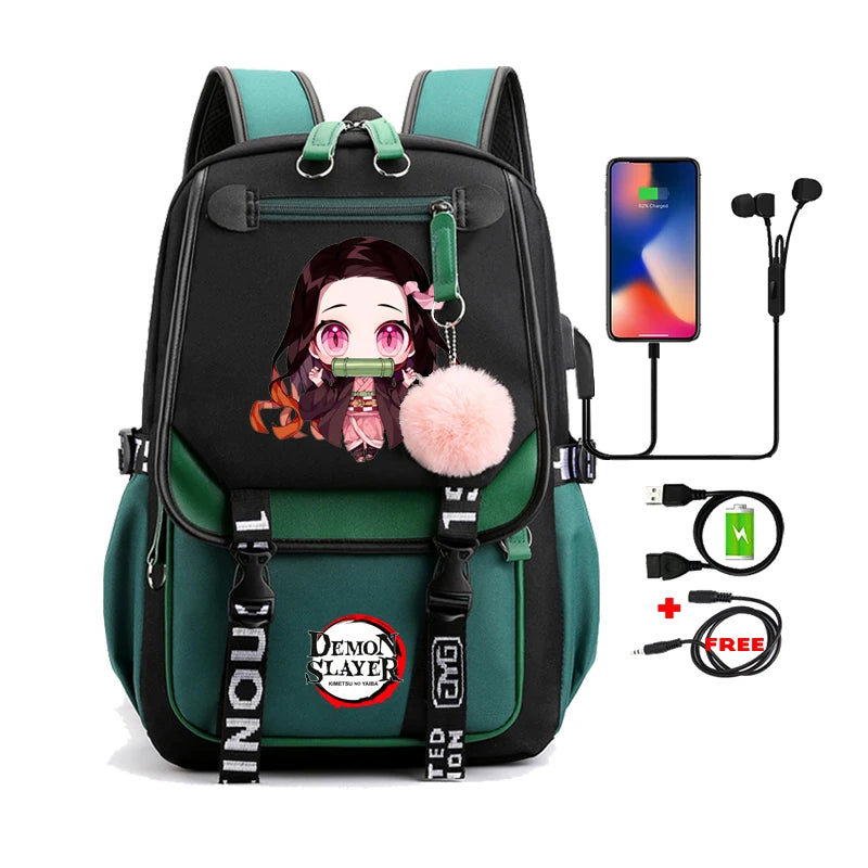 Anime Adults Large Capacity Backpack Bags Demon Slayer Nezuko Kawaii Cartoon School Bag forManga To Travel Daily Girls Bookbags ShopOnlyDeal