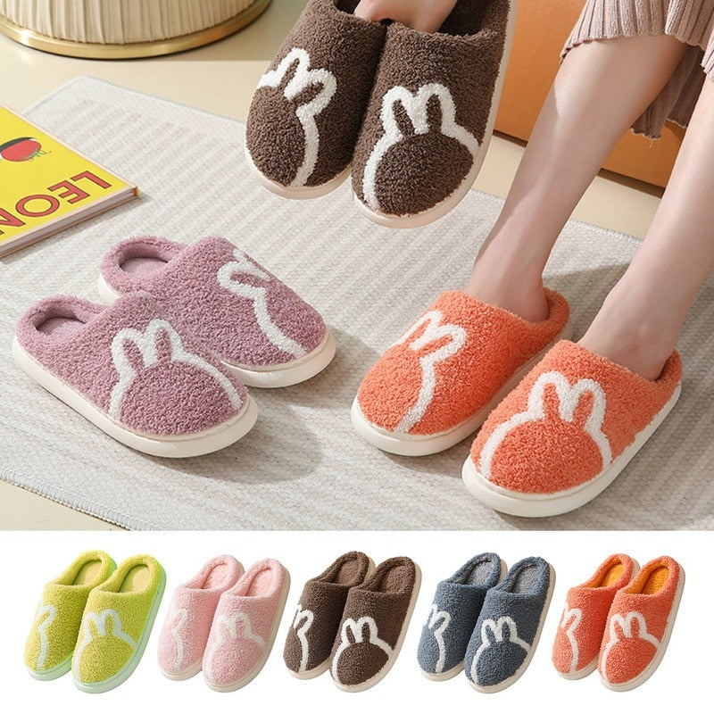 Cute Dog Non-Slip Floor Shoes Unisex Slippers Warm Plush Home Slipper Autumn Winter Shoes Woman House Flat Floor Soft Slides ShopOnlyDeal