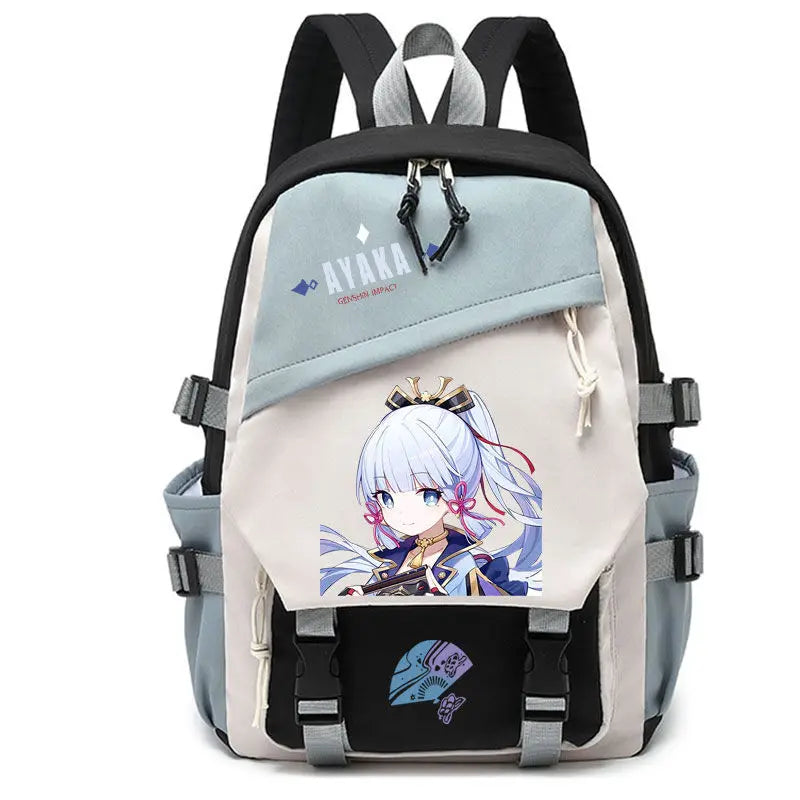 Genshin Impact Anime Cosplay Students School Bag Backpack Beelzebul Ayaka Xiao Bookbag Travel Rucksack Outdoor Boys Girls Gifts ShopOnlyDeal