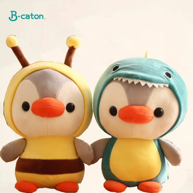 Cute Plush Toy Penguin Transforms into Dinosaur, Frog, Unicorn, and Bee – A Fun Stuffed Doll Cartoon Animal Ideal for Kids' Birthday and Christmas Gifts ShopOnlyDeal